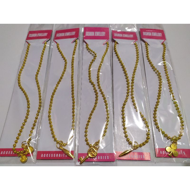 (12pcs) Kalung anak / kalung emas biji lada / kalung merica