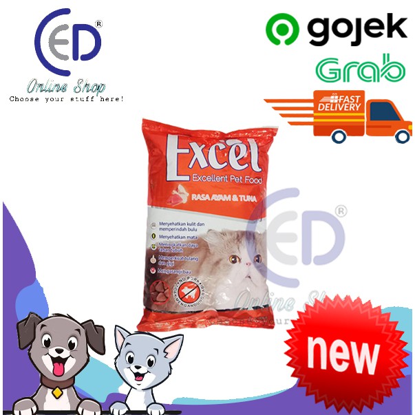 MAKANAN KUCING MURAH EXCEL SEGITIGA 20KG (KHUSUS GRAB DAN GOSEND)