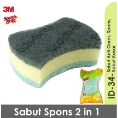 3M Scotch Brite Sabut Hijau Dua Sisi ID-34