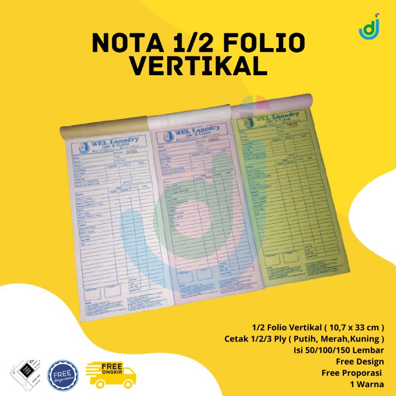 

Nota Custom NCR 1/2 Folio Vertikal
