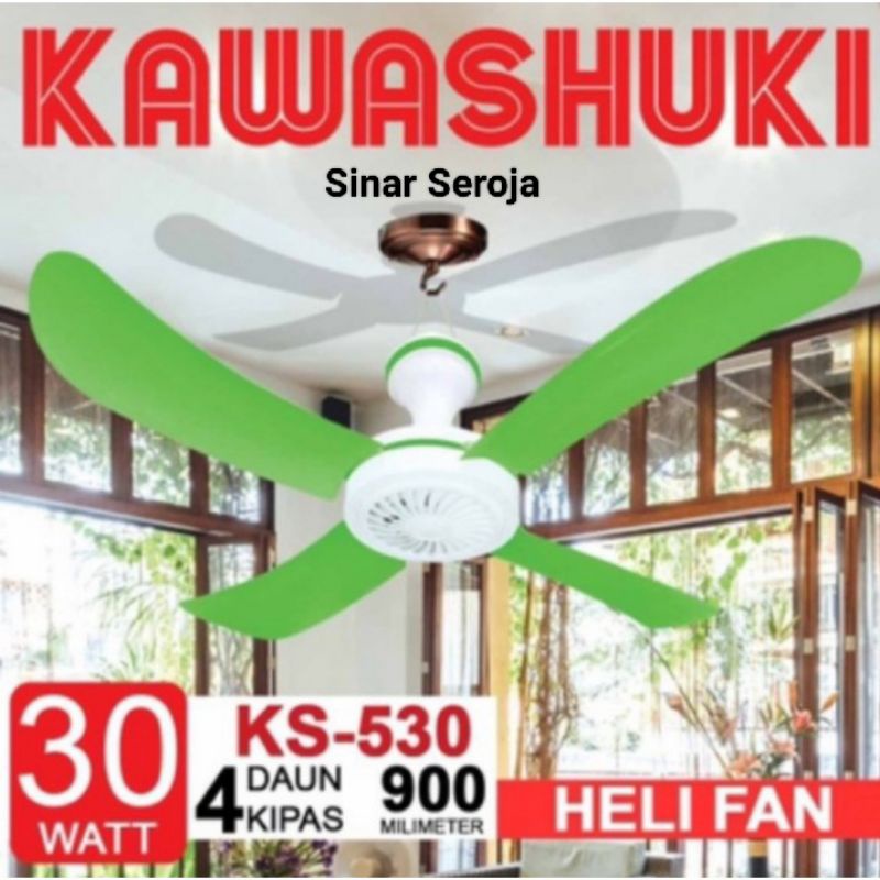 Kipas Angin Gantung Baling 4 Kawashuki 15w/15 Watt  20w/20 Watt &amp; 30w / 30 Watt