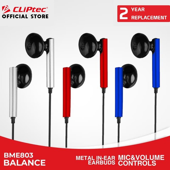 CLIPtec BME803 Balance Metal In-Ear Earphone with Microphone