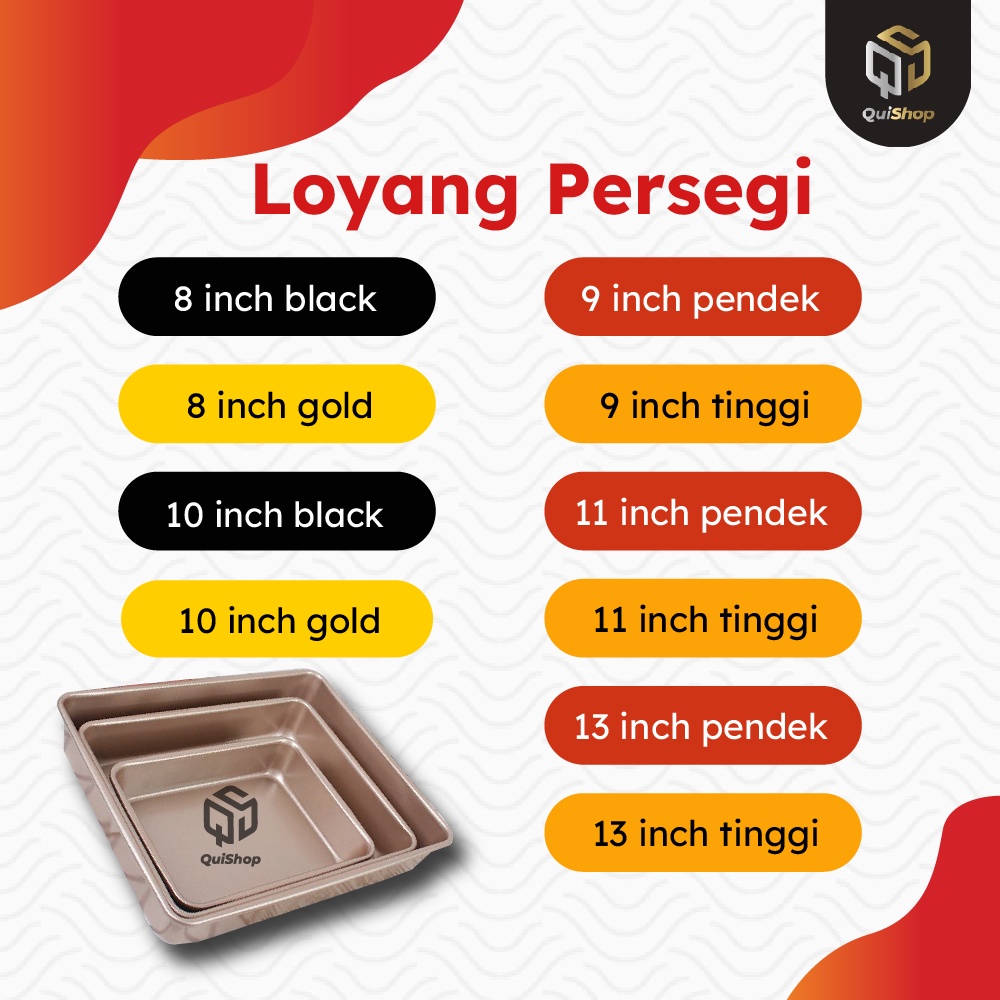 Cetakan Kue Loyang Teflon Persegi Panjang Loaf Pan Panggang Bake Ware Non Stick Peralatan Dapur Termurah Berkualitas