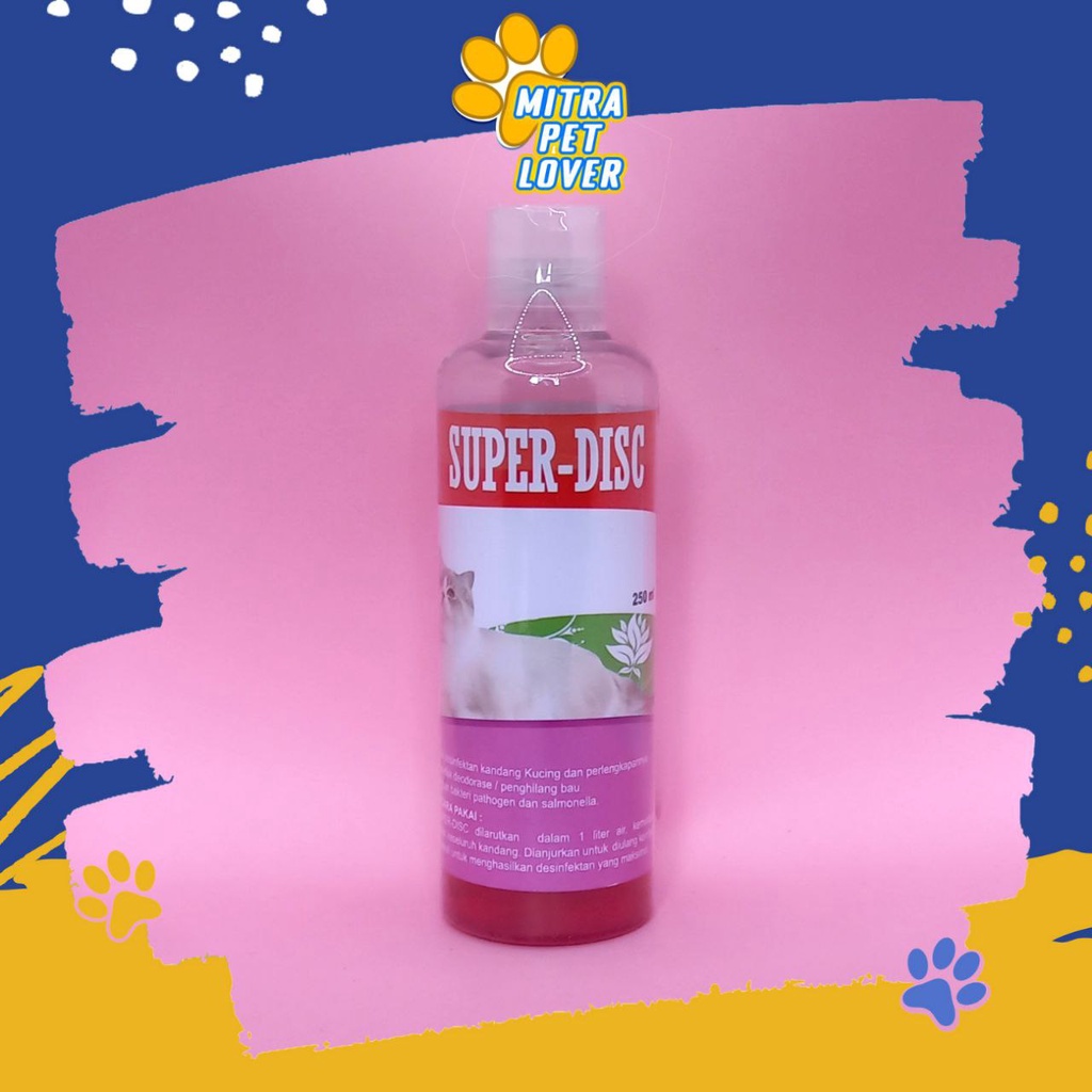 DISINFEKTAN KANDANG KUCING - SUPER DISC CAT 250 ML ORIGINAL - SUPER-DISC / SUPERDISC ORGANIC PERLENGKAPAN UNTUK MEMBERSIHKAN KANDANG CAT KITTEN BERSIH AMAN PET ANIMAL HEALTHCARE TAMASINDO OBAT DAN VITAMIN TERNAK HEWAN BINATANG PELIHARAAN MITRAPETLOVER