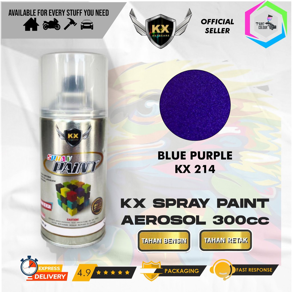 Cat Semprot Aerosol / Pylox KX Autocare Paint - KX 214 BLUE PURPLE