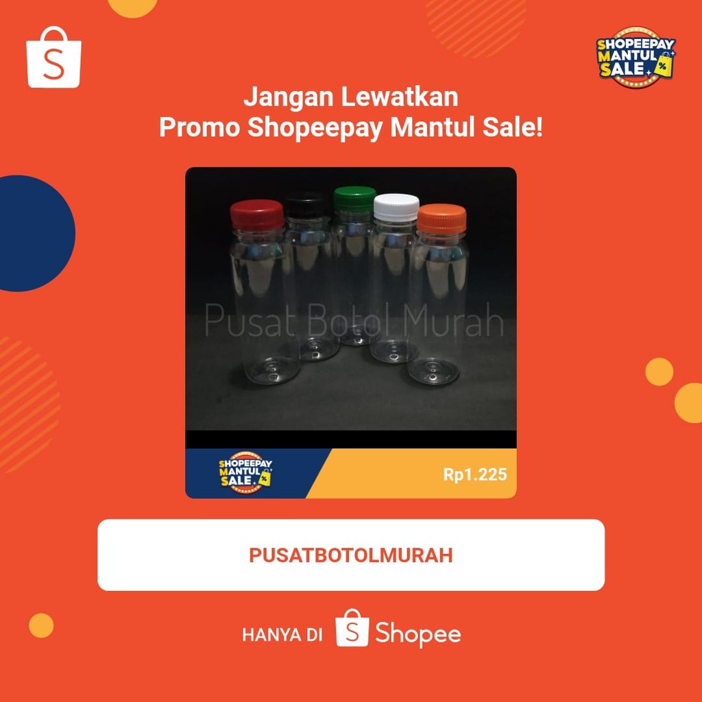 Botol Plastik 250 Ml - Putih Botol Kale 250 ml Tebal/Botol Madu/ Murah