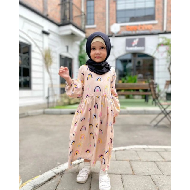 Gamis Anak Rayon Tiara Original Hooney Bee Baju Anak Perempuan Super Premium Terlaris Termurah Best Seller