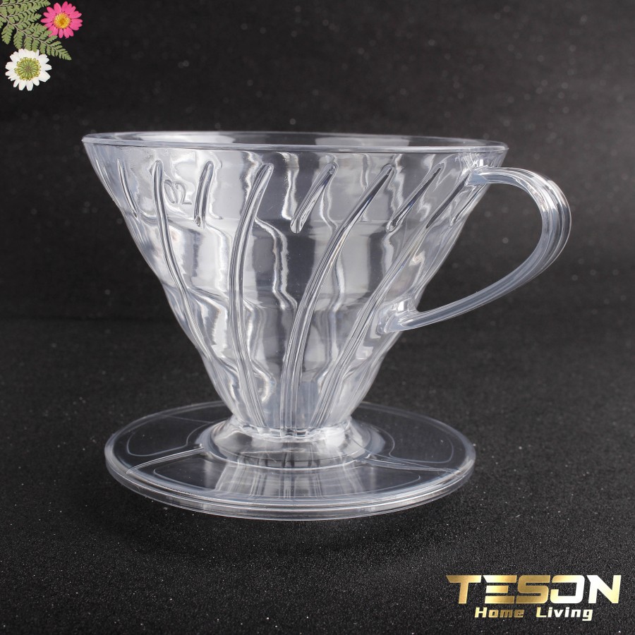 Coffee Dripper V60 Size 02 Acrylic Transparant Saringan Kopi Pour Over