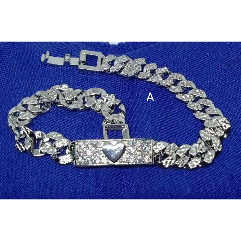 L11. Gelang xuping wanita lapis emas putih silver dgn mata zircon