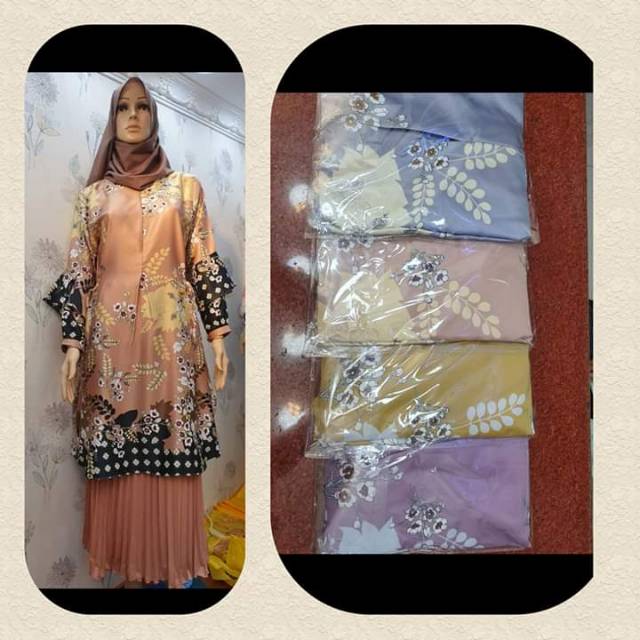 TUNIK BAHAN DIOR SILK min beli 4pcs
