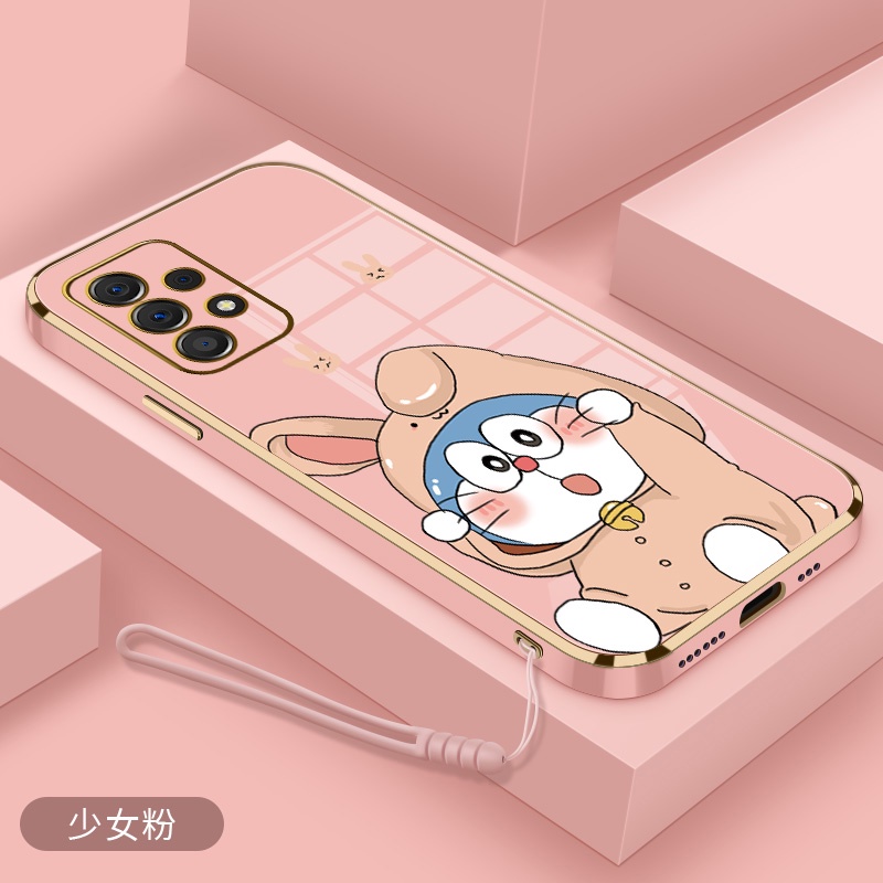 Casing Soft Case Silikon Motif Doraemon / Kelinci Untuk Samsung A70 A71 A51 A750 A7 2018 A22 4G A22 5G-2