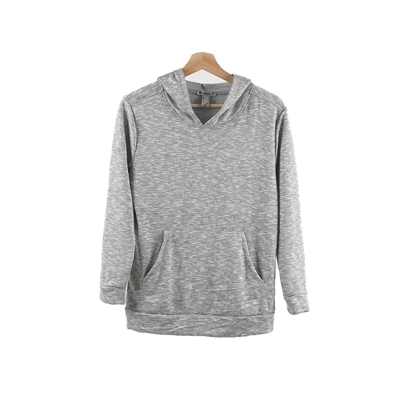 Hoodie Wanita- Pullover Long Sleeve Grey [FVR 52]-1
