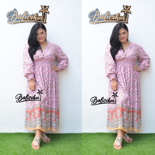 Balicihui Long Dress Jasmine Premium Long Dress Jumbo Big Size Plus Size Premium Dress with Premium Rayon Foil