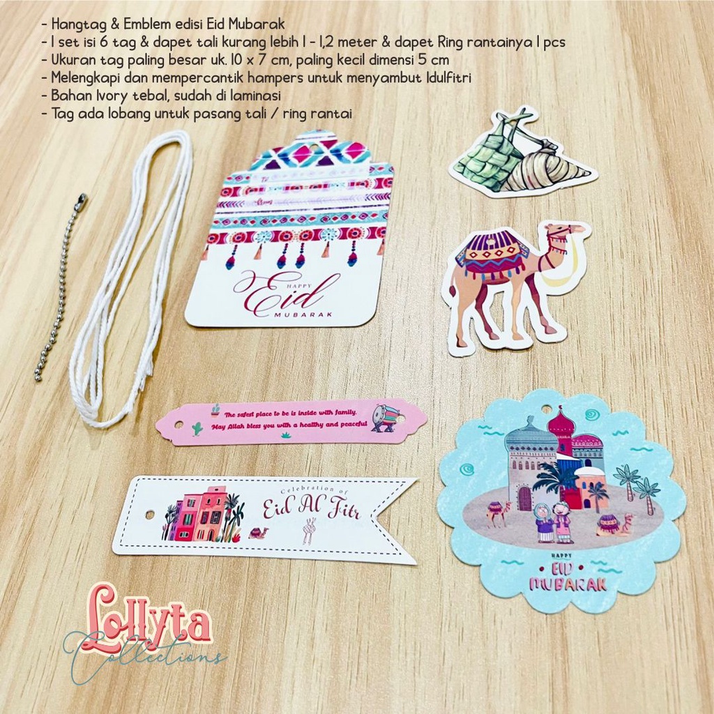 

Hangtag / card label / Emblem Idulfitri 1 set isi 6