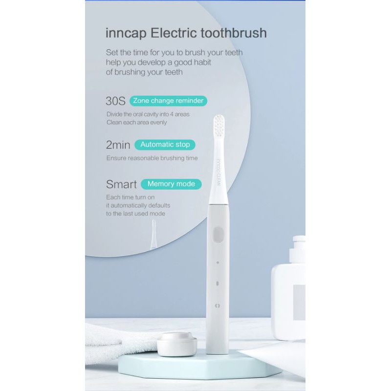 Inncap Electric Toothbrush Sikat Gigi Elektrik PT01 Waterproof Rechargeable