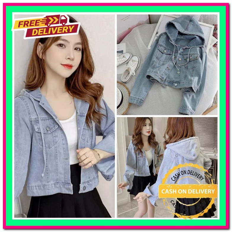 Jaket Jeans Kekinian Wanita Import Jins Levis Murah Denim Cewek J Sa350 Jaket Jeans B0980 [Outwear J