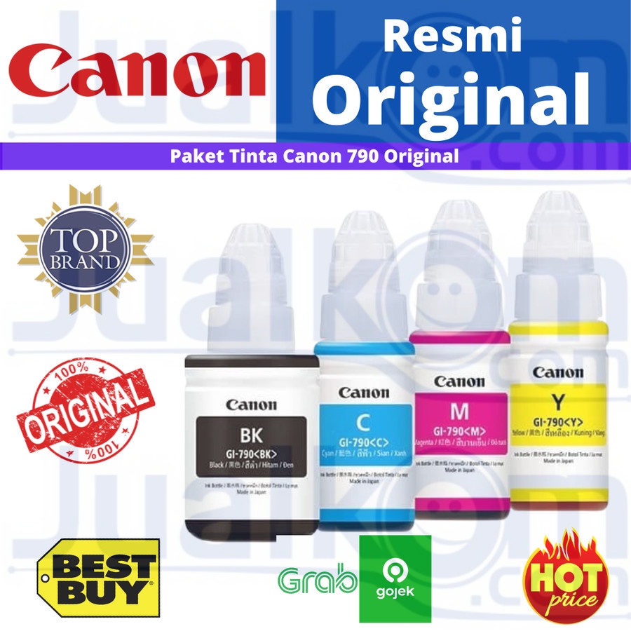 PAKET TINTA CANON 790 BLACK CYAN MAGENTA YELLOW ORIGINAL