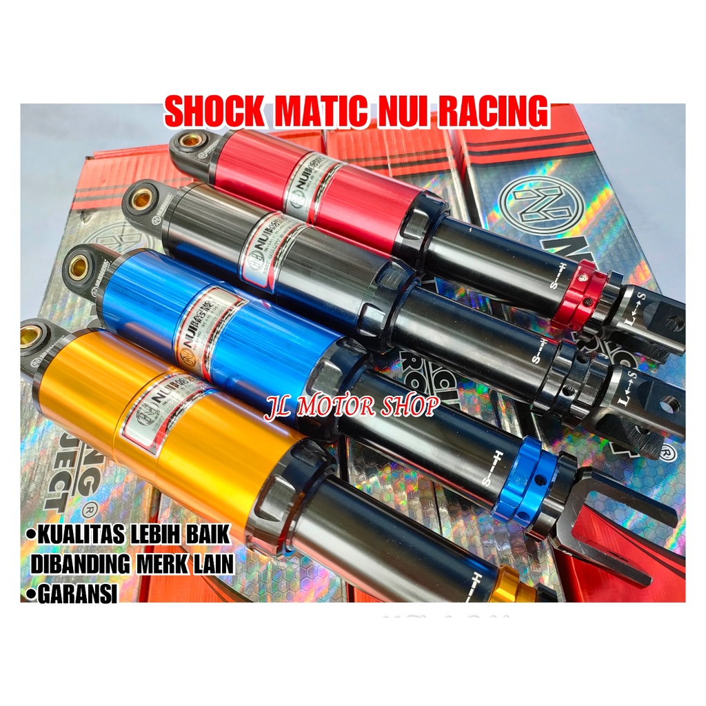 SHOK SHOCK SHOCKBREAKER MODEL UPSIDE DOWN NUI MIO BEAT VARIO XEON SCOOPY MIO J SOUL GT SPIN MIO Z M3 X-RIDE SPIN SKYWAVE NEXT VARIO 110 125 150 DLL NUI RACING - SHOCK MODEL UP SIDE DOWN MATIC NUI RACING