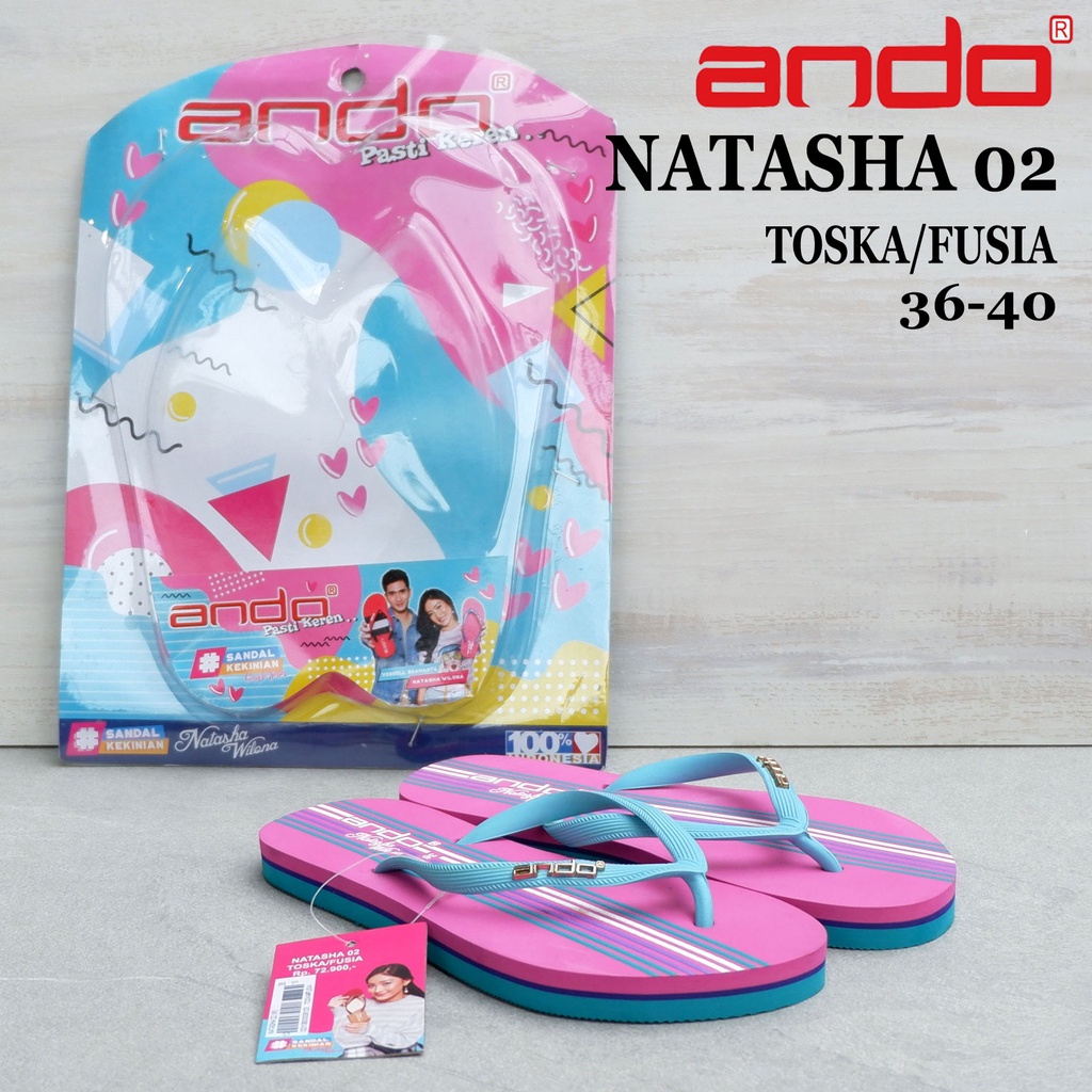 Sandal Wanita Ando - NATASHA 03 & NATASHA 02 - size 36-40 - sandal wedges wanita - sandal japit wanita-3