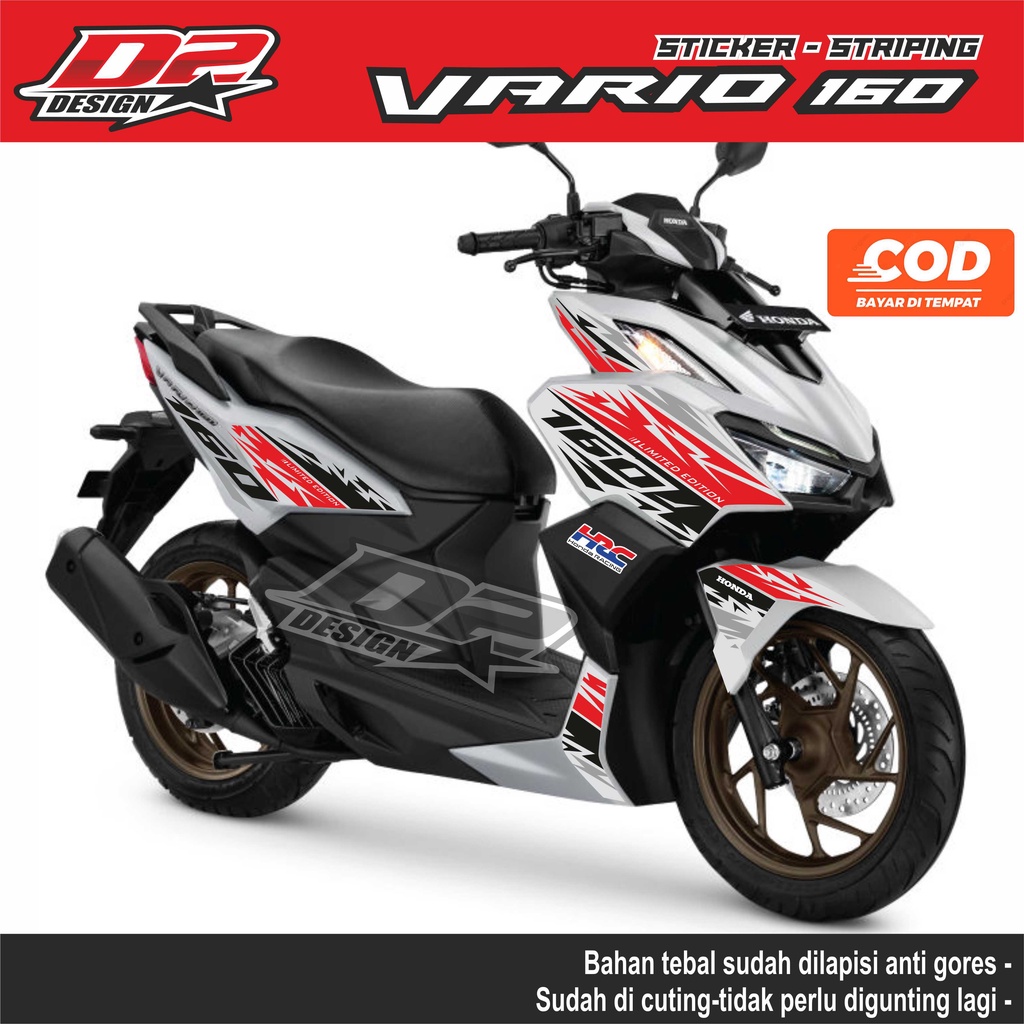 Stiker Striping Vario 160 grafis Putih