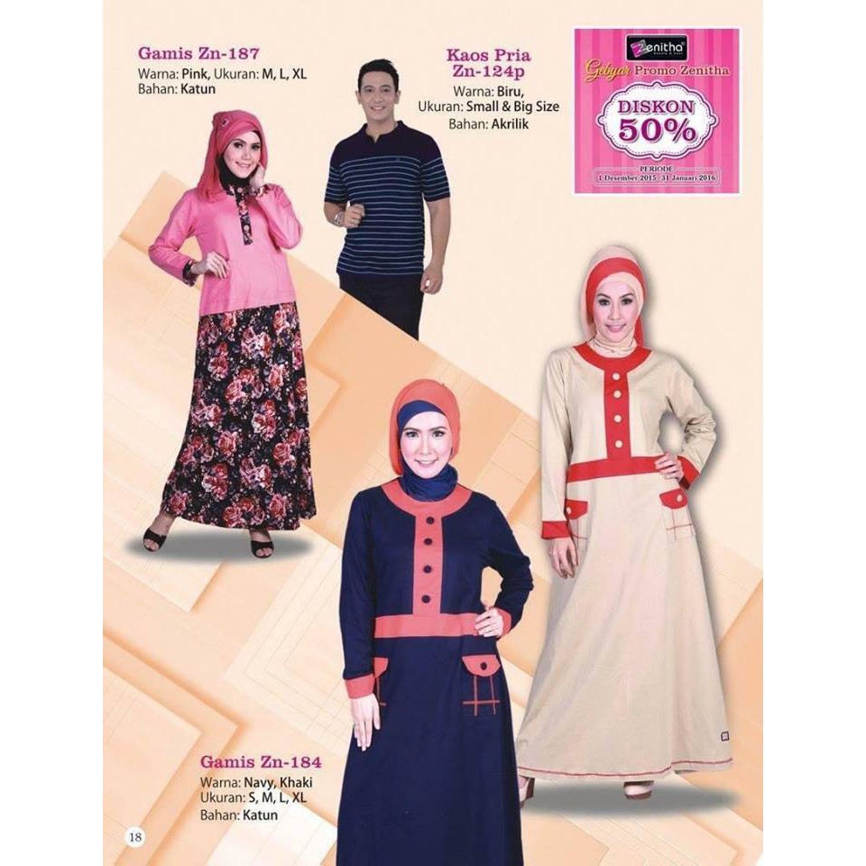 Baju Gamis / Dress/ Zenitha model Zn-184