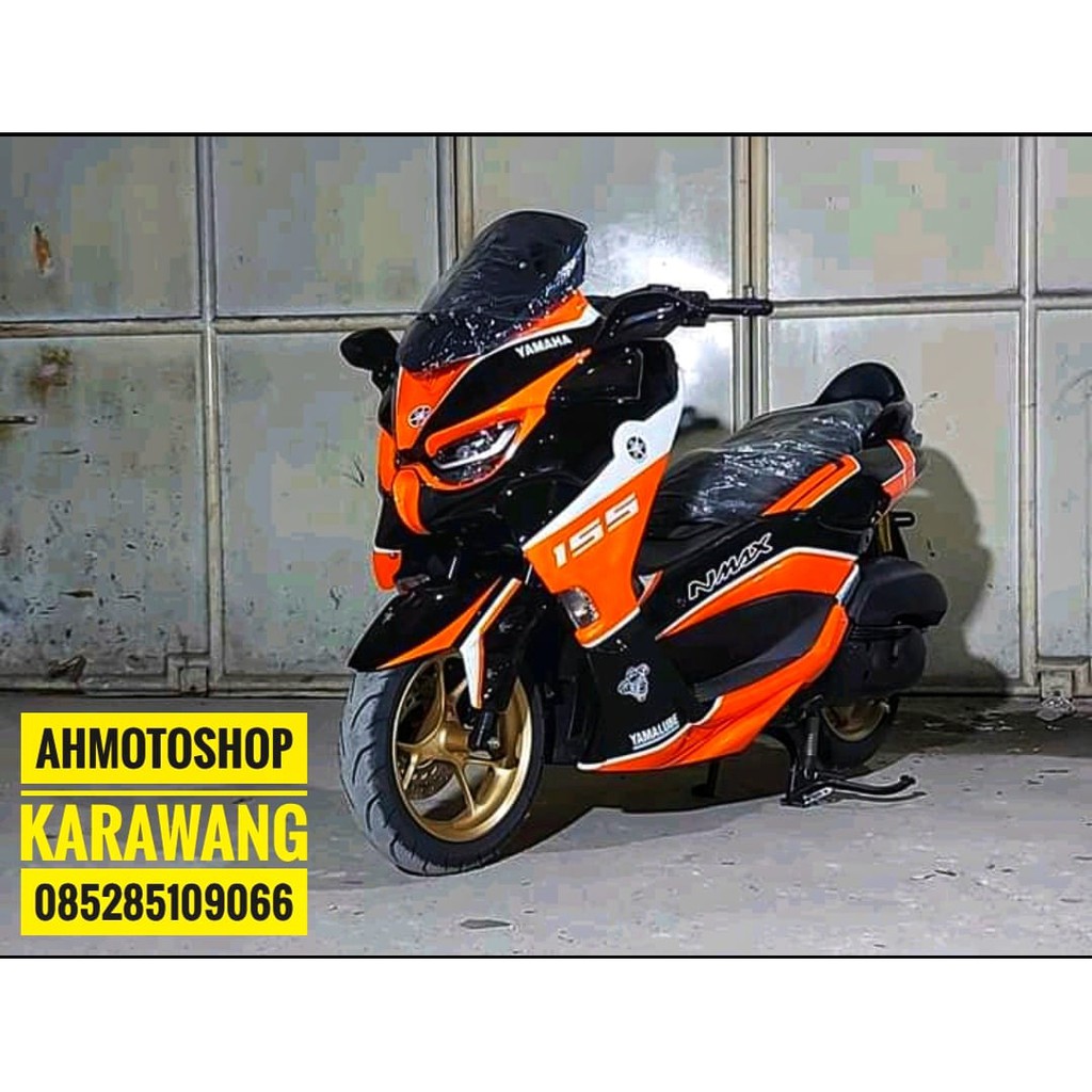 Jual PAKET FULLBODY NEW YAMAHA NMAX 2020 PREDATOR PERPADUAN ORANGE HITAM PUTIH Indonesia Shopee Indonesia