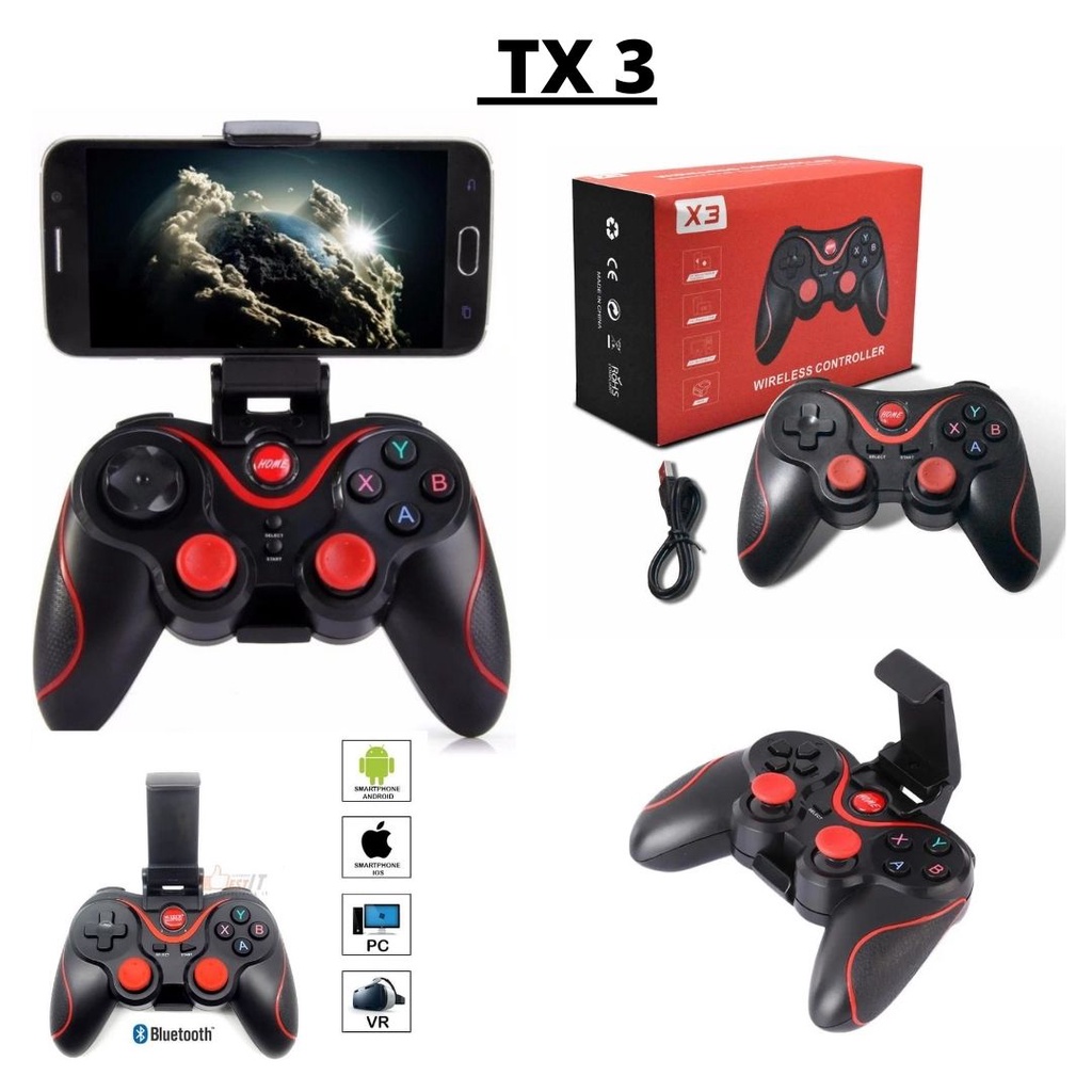 Dobe Bluetooth Wireless Gamepad Joystick HP IOS Android XS Dengan Breket HP Controller 111130