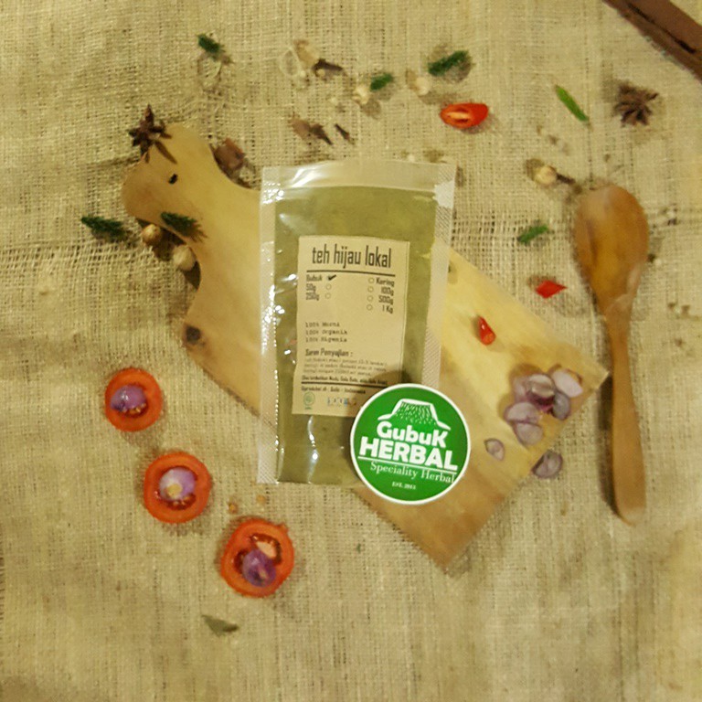 

TEH HIJAU LOKAL BUBUK 250 GRAM - Camellia Sinensis - BUBUK HALUS - MURNI TANPA CAMPURAN - ORGANIK