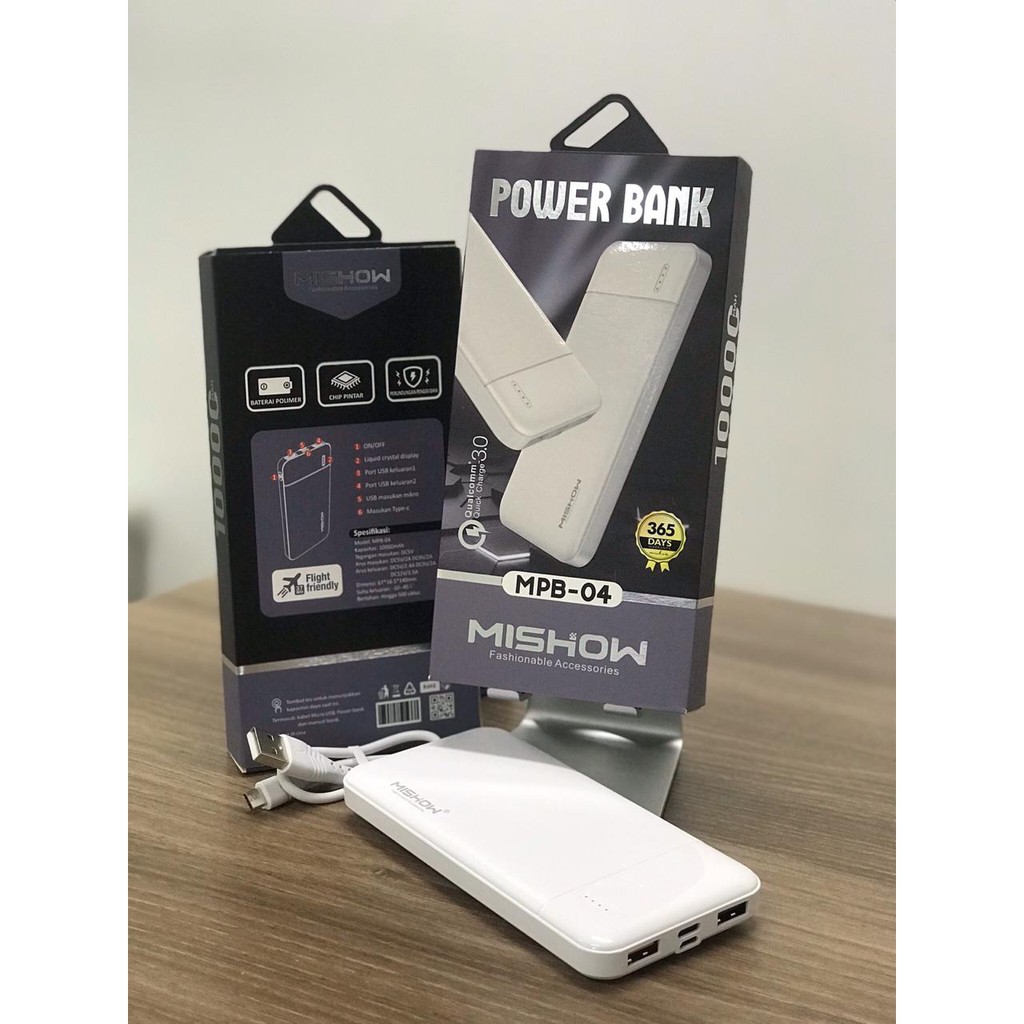 Powerbank Mishow MPB-04 Real Capacity 10.000 Mah