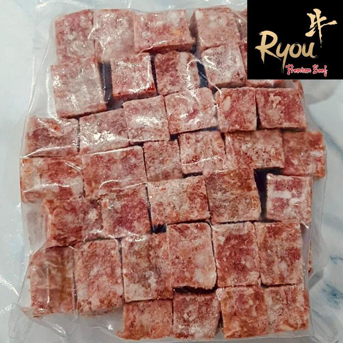 

Steak | Wagyu Saikoro Beef Patty 500G Daging Giling Dadu Australi