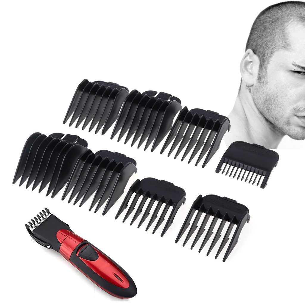 8pcs Universal Hair Clipper Limit Comb Guide Attachment Size Barber Replacement