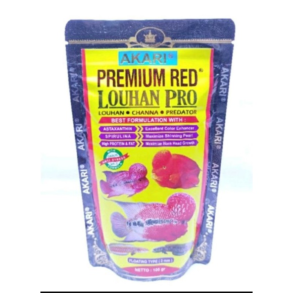 Makanan Ikan AKARI AA PREMIUM  RED LOUHAN PRO 100GR