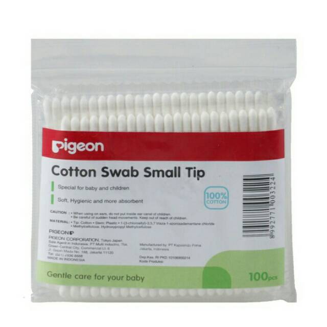 Pigeon Cotton Swab 100's Small Tip / Cotton Bud Small 100