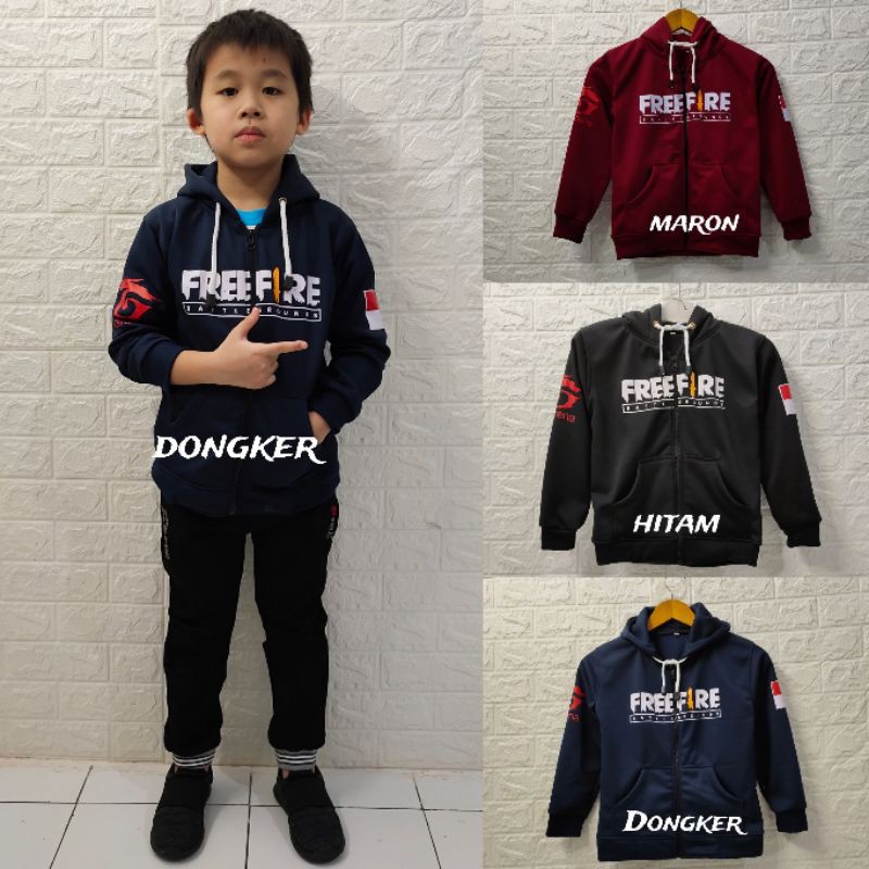 SWEATER ZIPPER FREE FIRE/ANAK