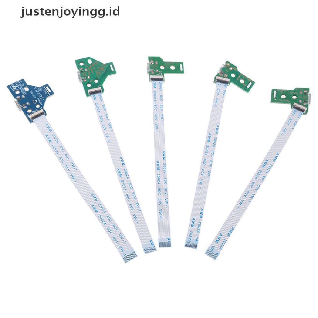 // justenjoyingg.id // USB Charging Port Socket Circuit Board 12Pin JDS 011 030 040 For PS4 Controller ~