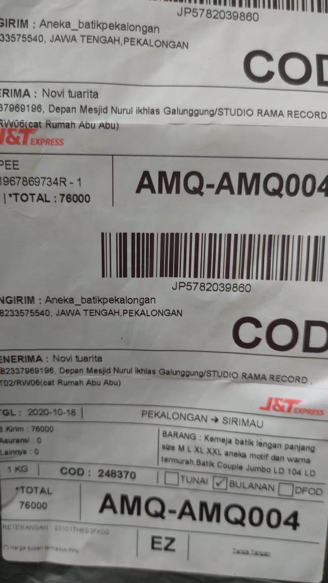 Kemeja Batik Pria M L Xl Xxl Batik Pekalongan Kemeja Batik Lengan Panjang Pendek Bisa Cod Termurah