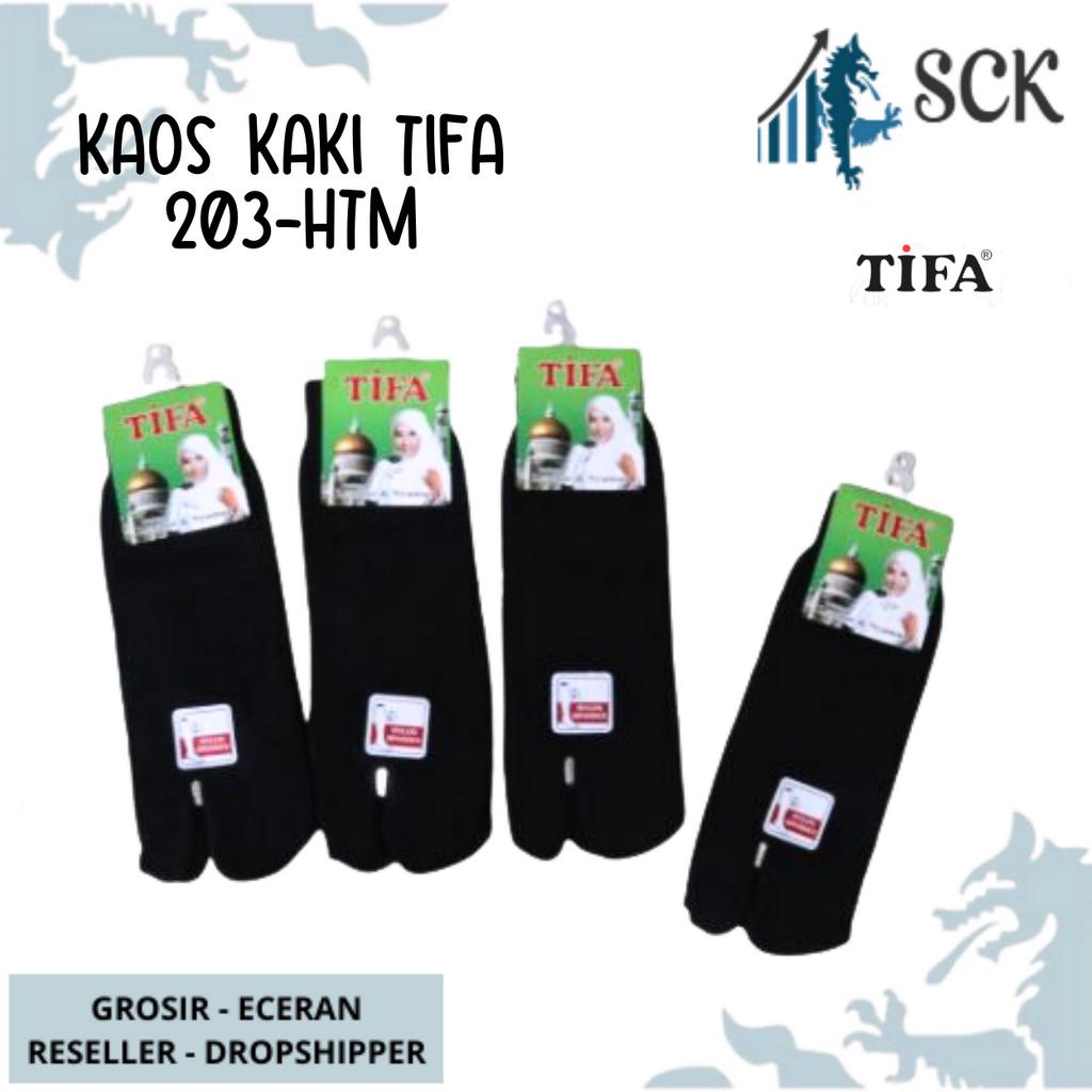 Kaos Kaki Wanita TIFA 203 Tumit Muslim Warna Hitam / Kaos Kaki Wanita Muslimah TUMIT 2 Jari