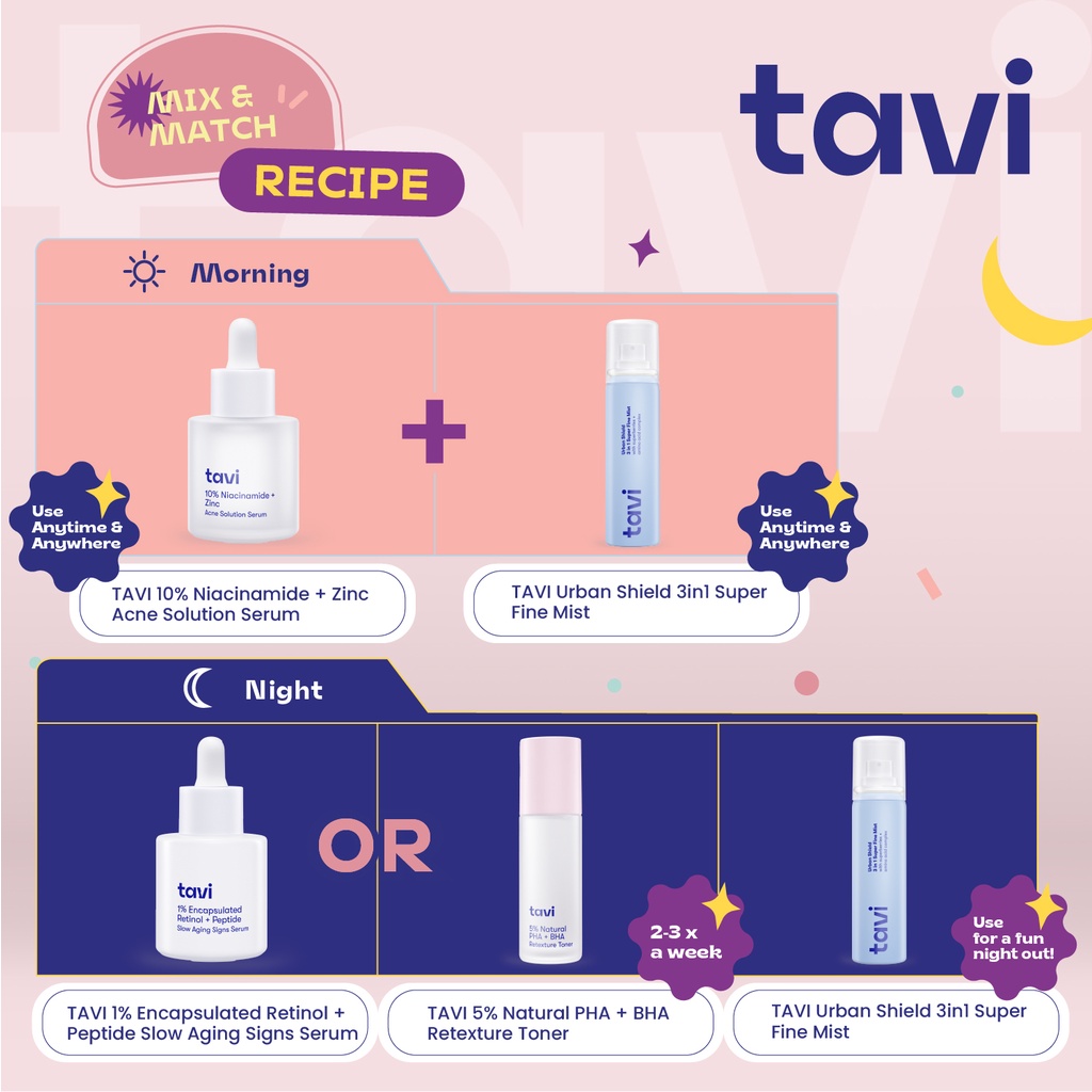 TAVI 1% Encapsulated Retinol + Peptide Slow Aging Signs Serum 30 ml - Retinol Lembut untuk Mencegah Penuaan Dini