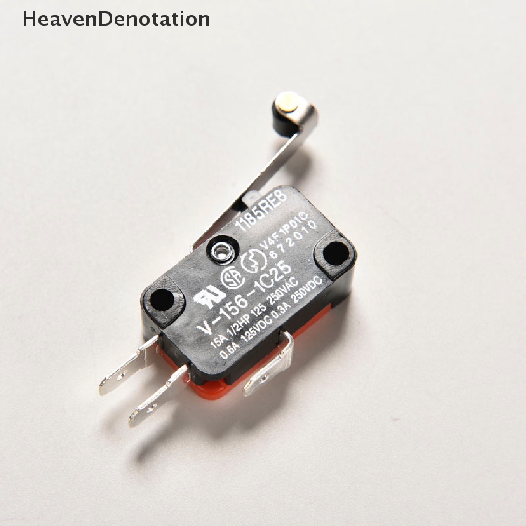 1pc Saklar Mikro Spdt Engsel Roller Lever 15a V-156-1C25