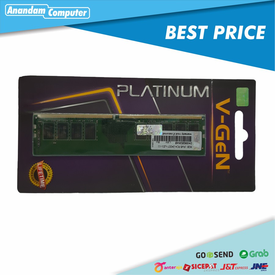 Vgen PLATINUM 8GB DDR4 PC 19200 – 2666 Mhz ECC REG