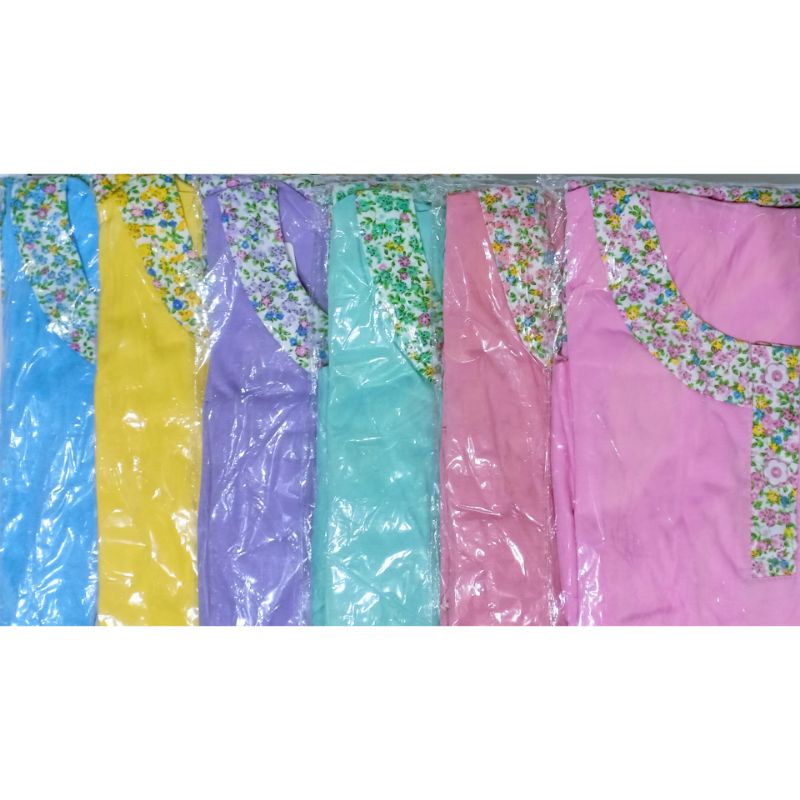 Piyama wanita pp jumbo dewasa kancing 2 Tinny by sofie baju tidur big size panjang ld 110-130 cm-2
