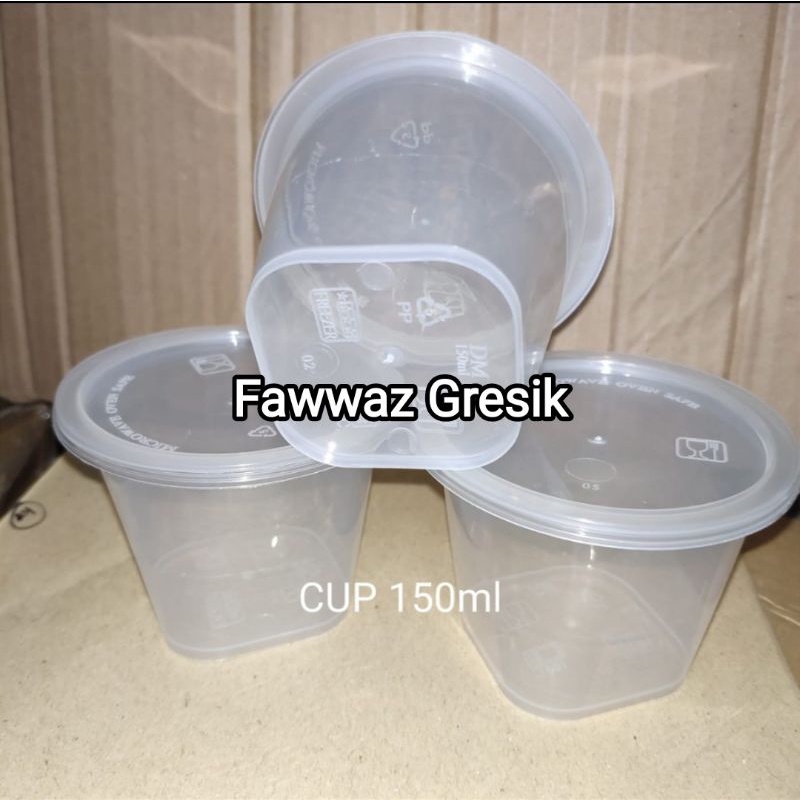 (25 Pcs) Thinwall Gelas Cup 150ml / Cup Gelas Pudding 150 ml DM