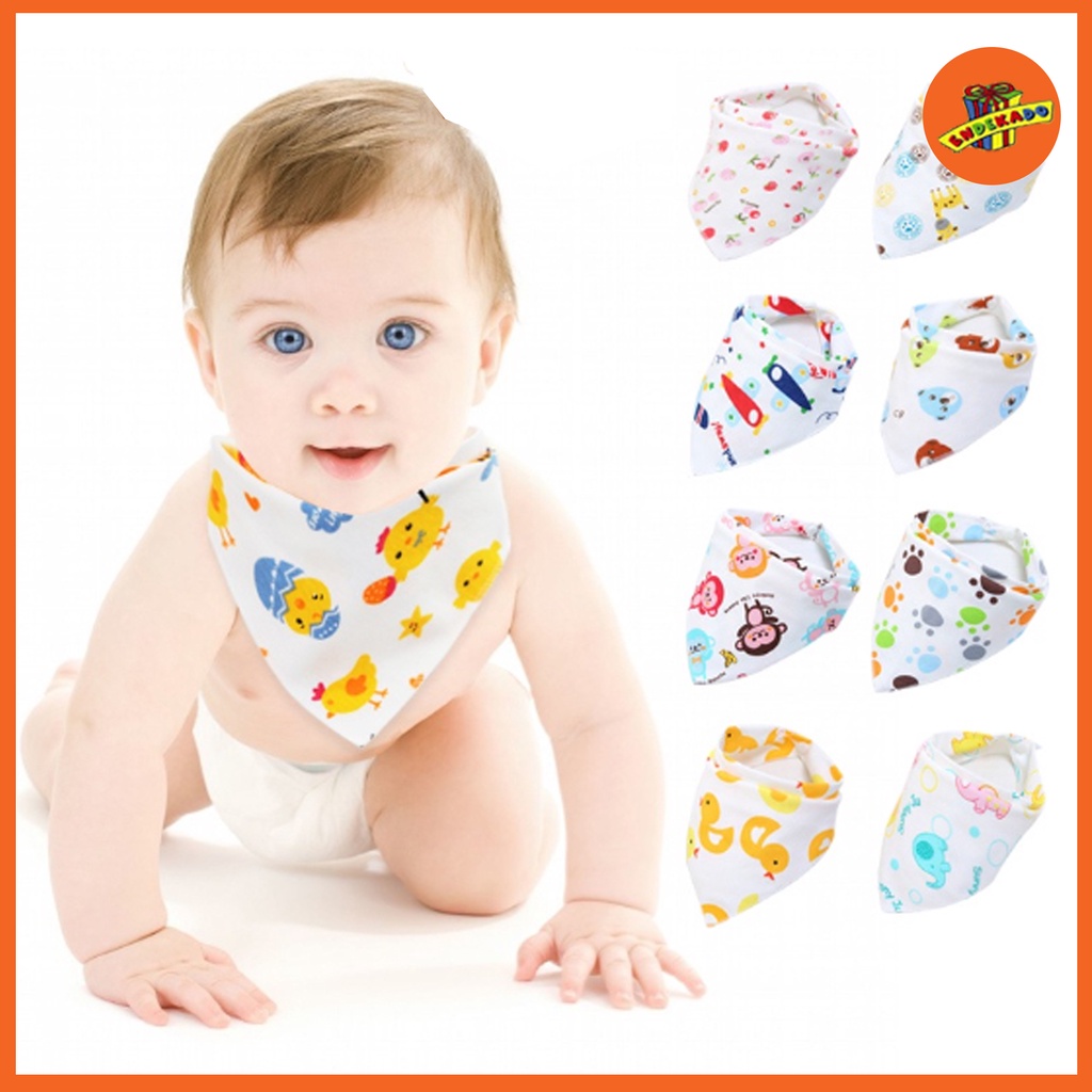 MAKASSAR! Baby Bib / Slabber Segitiga Bayi / Celemek Makan Bayi Murah