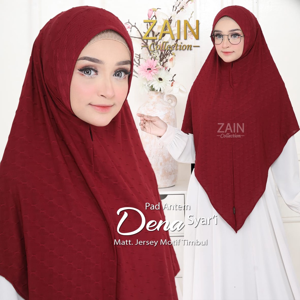 Jilbab Instan Bergo Dena Syari Ori Zain Collection-MAROON