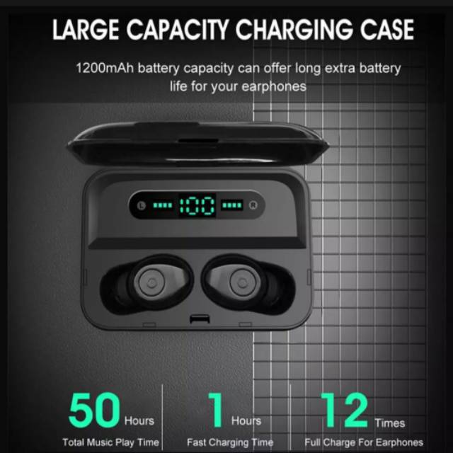 PROMO BEST SELLER VANKEL TWS EARPHONE BLUETOOTH NIRKABEL 5.0 4000 MAH PENGISIAN KAPASITAS. DIGITAL