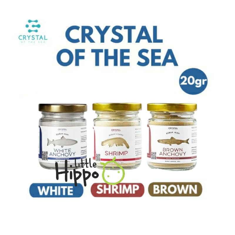 Crystal of the Sea - (20g) BPOM White Anchovy Food Powder / Bubuk Ikan Teri Nasi Putih / mpasi seaweed teri coklat