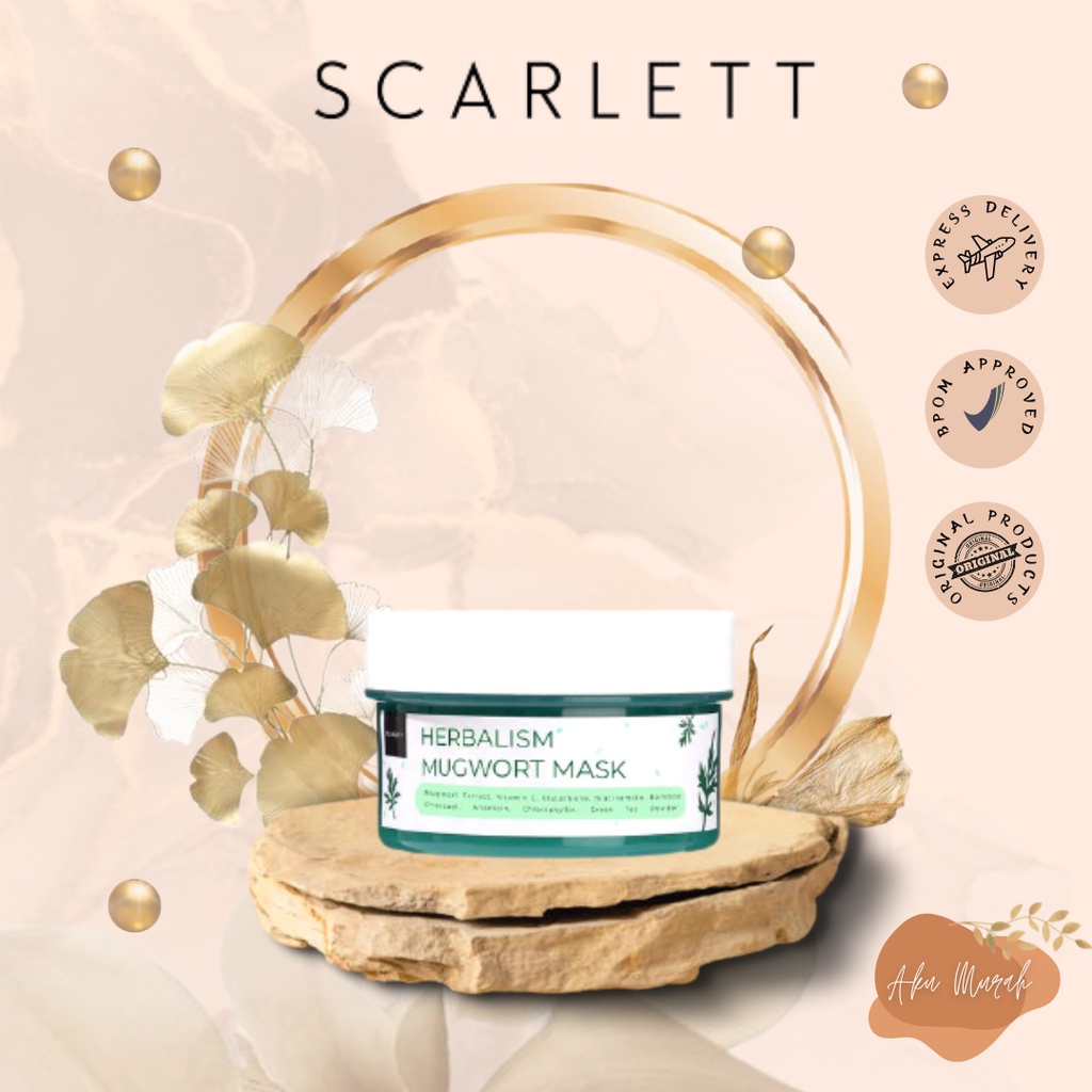 ✨ AKU MURAH ✨Scarlett Whitening Mask Series / Seriously Soothing &amp; Hydrating Gel Mask / Herbalism Mugwort Mask