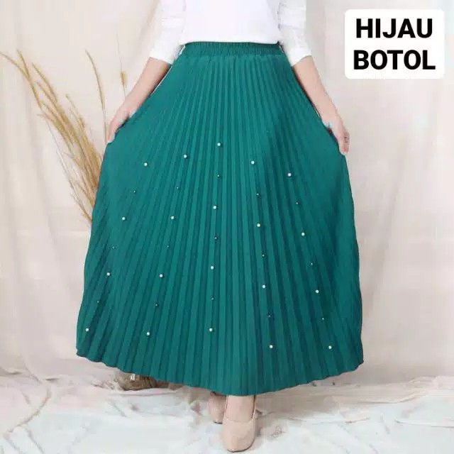 [✅COD]Rok Plisket Pearl / Rok Mutiara Plisket / Plisket Pearl / premium rok