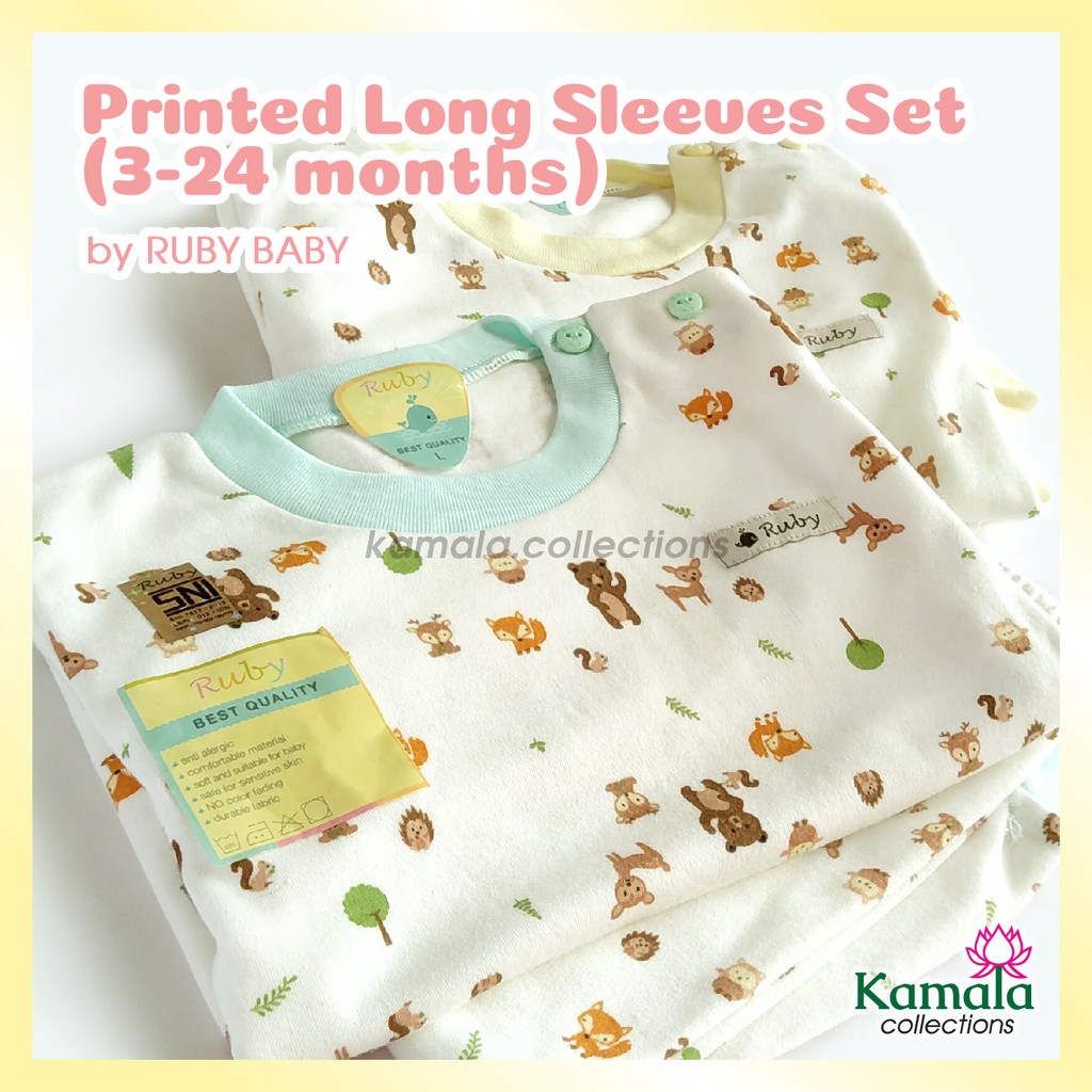 Baju Bayi - RUBY BABY - Setelan Tangan & Celana Panjang Motif Bear