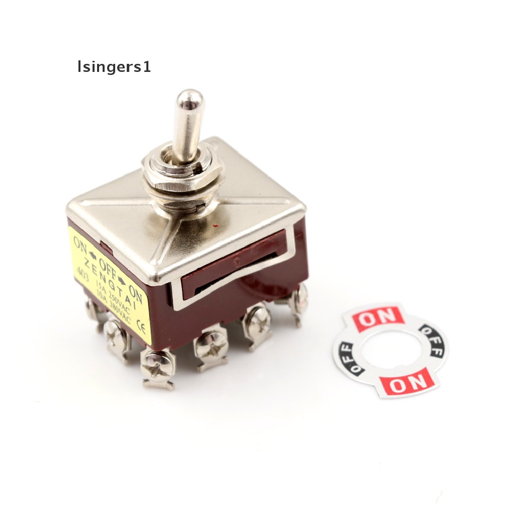 (lsingers1) Toggle Switch ON-OFF 3 Posisi 12 Pin 4PDT 10A / 380VAC 15A / 250VAC